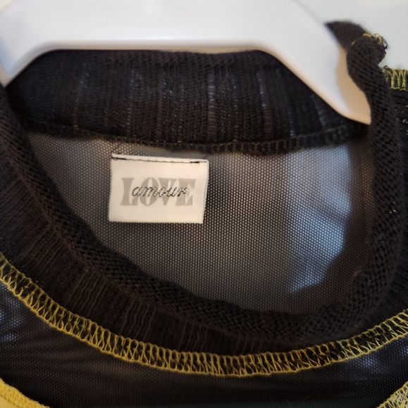 Vintage 90s sheer/mesh Love Amour top - Picture 7 of 7